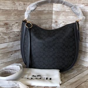 SOLD! Coach signature Sutton hobo shoulder bag